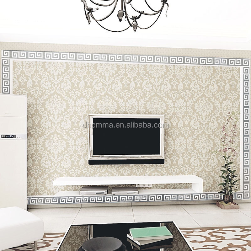 reflective mirror wall decal for skirting line and ceiling decoration