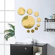 Popular Acrylic Mirror Wall Stickers DIY Wall Decor Mirror for Home Office Hotel Decor