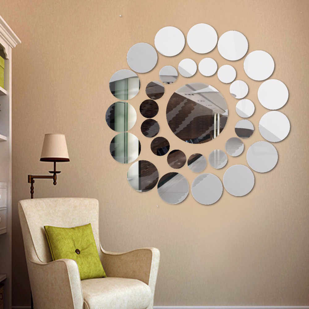 3D Acrylic Mirrors Decor Wall Sticker Decals for Home Living Room Bedroom Decor