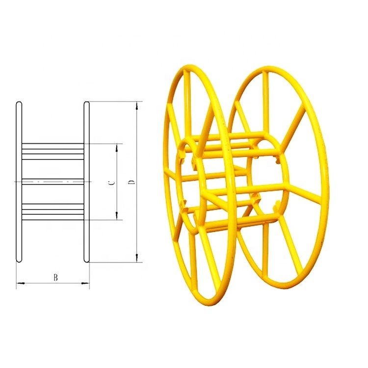 Brake Frame Electric Wire Rope Reel Stand GSP Cable Steel Drum Wire Rope Reel Stand