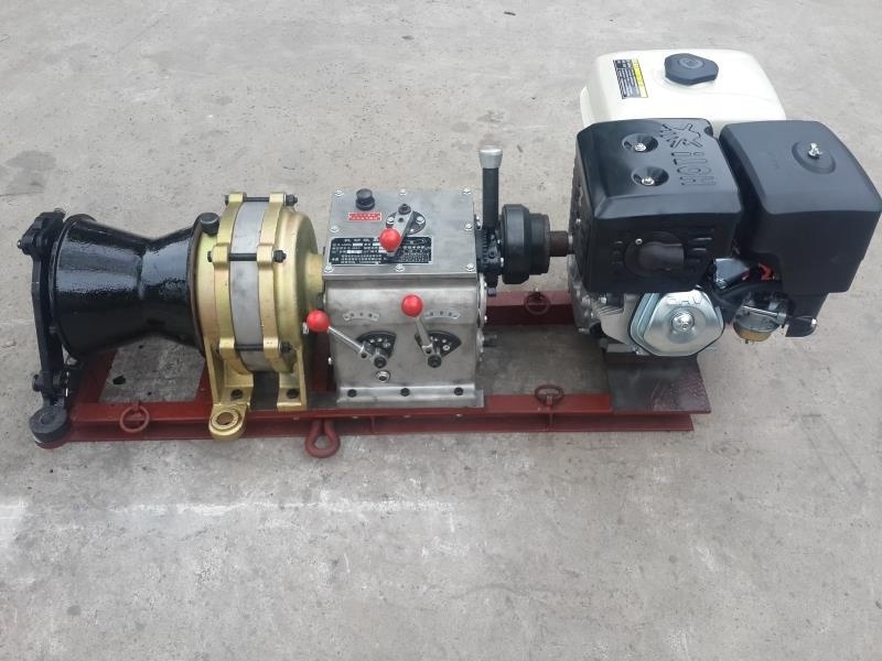 High speed Fast Pilot Wire Gas Powered Winch ,Transmission Line Cable Pulling Engine Powered Winch