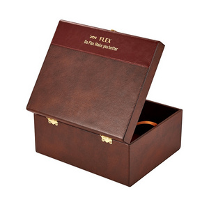 Custom Handle 2 Bottle Portable Luxury Leather Wine Box