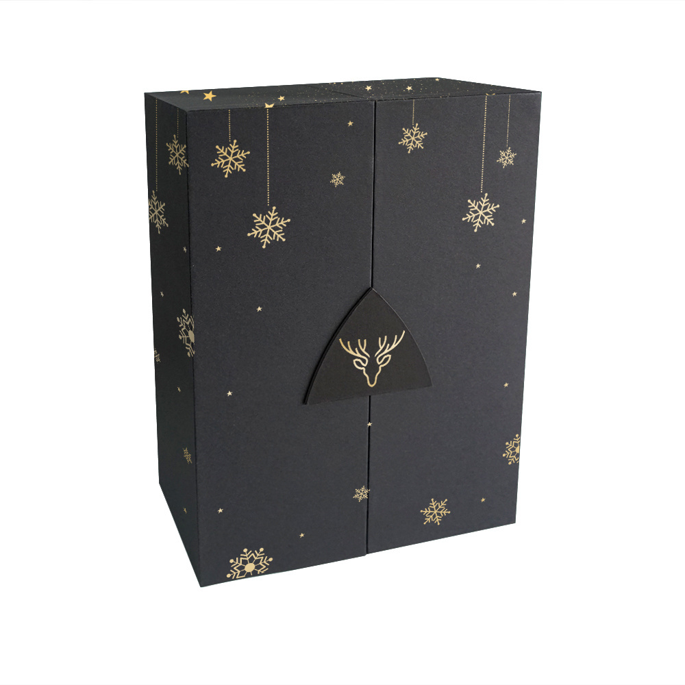 Beauty cosmetics packaging advent calendar 24 days advent calendar double door with drawer gift box