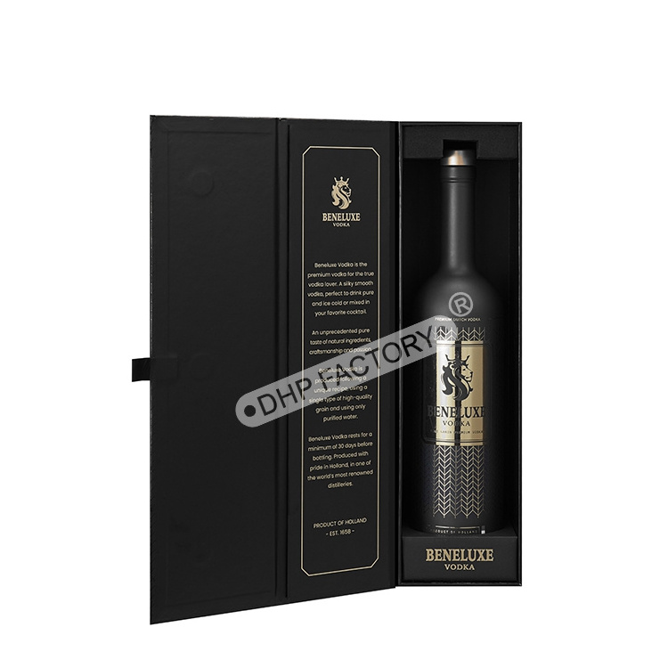 Bond gummy personalized rigid hard alcohol glass packaging luxury wine boxes gift with custom logo