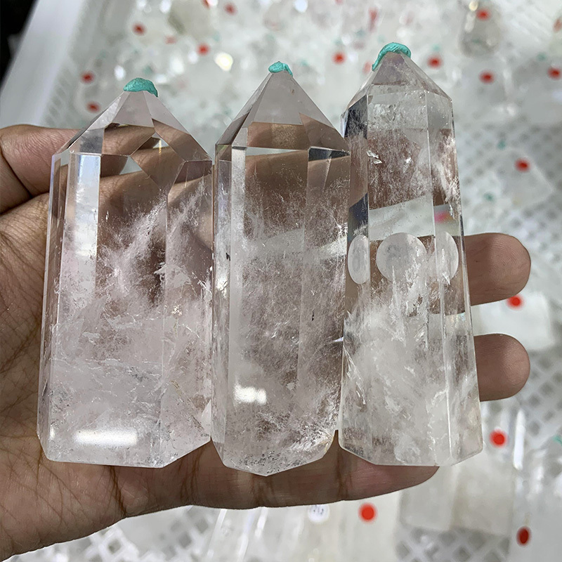 Wholesale High quality Natural Gemstone natural Healing stone Polished Clear Quartz Tower