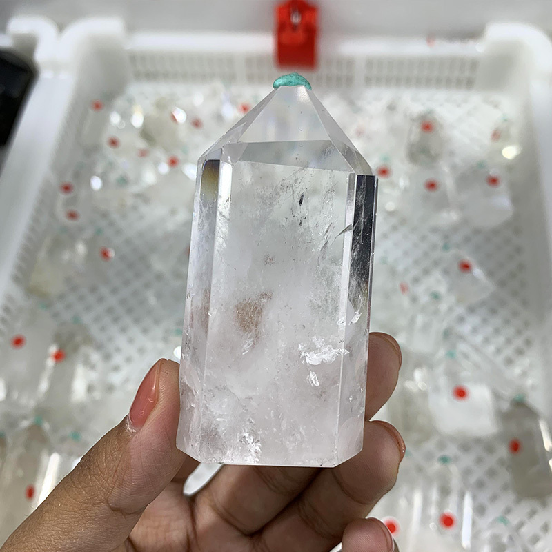 Wholesale High quality Natural Gemstone natural Healing stone Polished Clear Quartz Tower