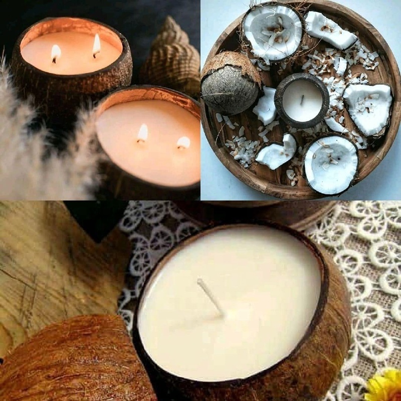 2022 WHOLESALE COCONUT CANDLE ECO FRIENDLY COCONUT SHELL BOWL HANDMADE  COCO CANDLE SCENTED FOR CHRISTMAS