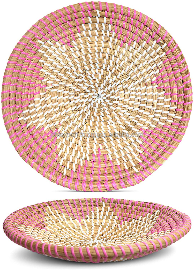 Wholesale Seagrass Wall Hanging Wall Decorative Plates Wall Decorations From Vietnam Plate Round Bowl Woven For Decorative