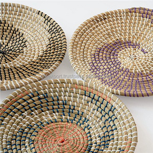 Wholesale Seagrass Wall Hanging Wall Decorative Plates Wall Decorations From Vietnam Plate Round Bowl Woven For Decorative