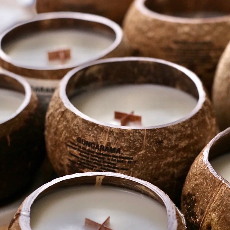 2022 WHOLESALE COCONUT CANDLE ECO FRIENDLY COCONUT SHELL BOWL HANDMADE  COCO CANDLE SCENTED FOR CHRISTMAS