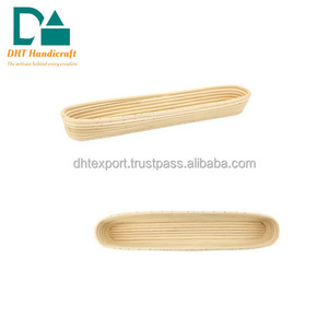 9 Inch Premium Long Natural Rattan Bread Proofing Basket with Liner Accessories Manufacturer Vietnam