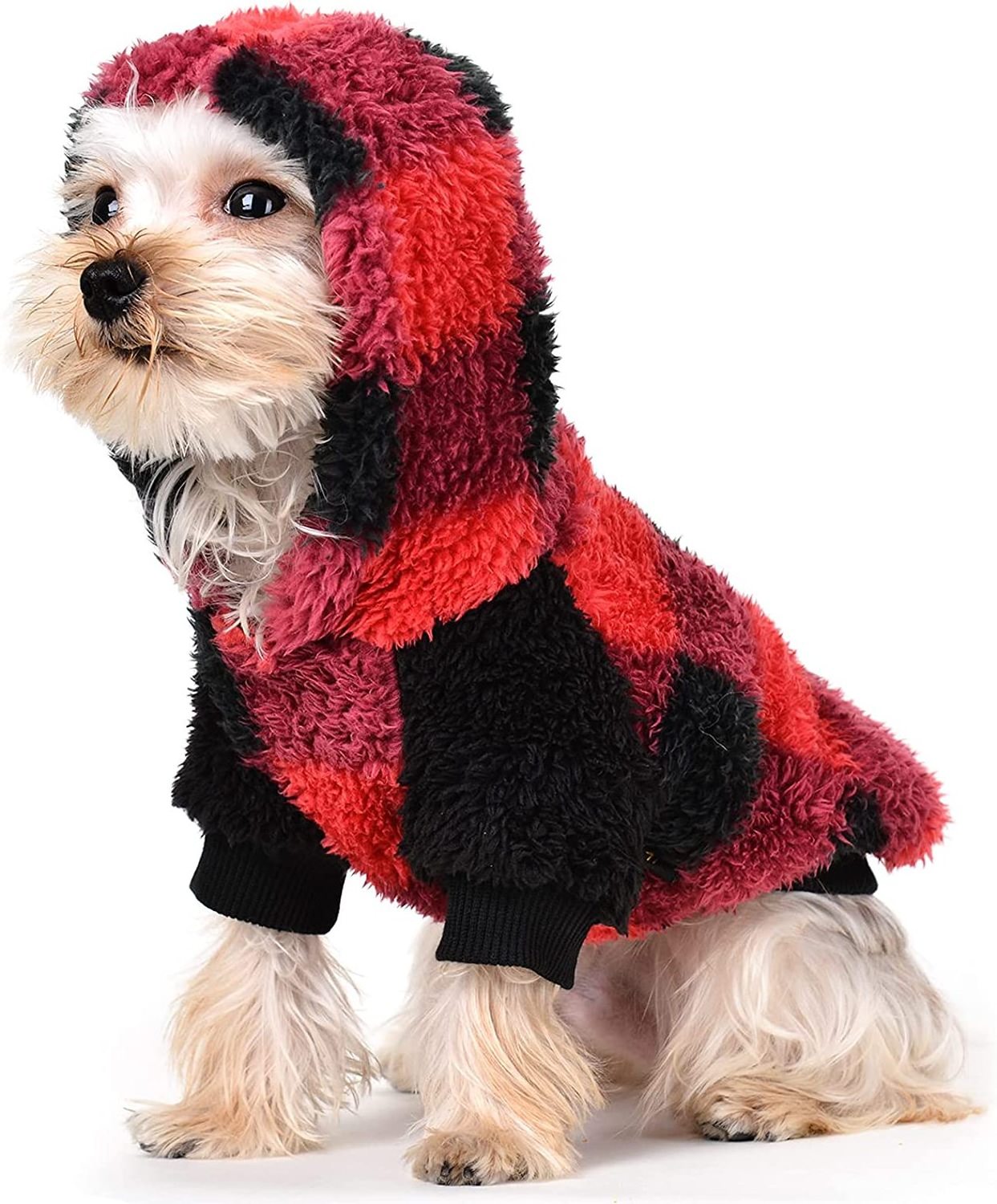 Cozy Plaid Luxury Pet Clothes Sweatshirt Sweater Dog Hoodie