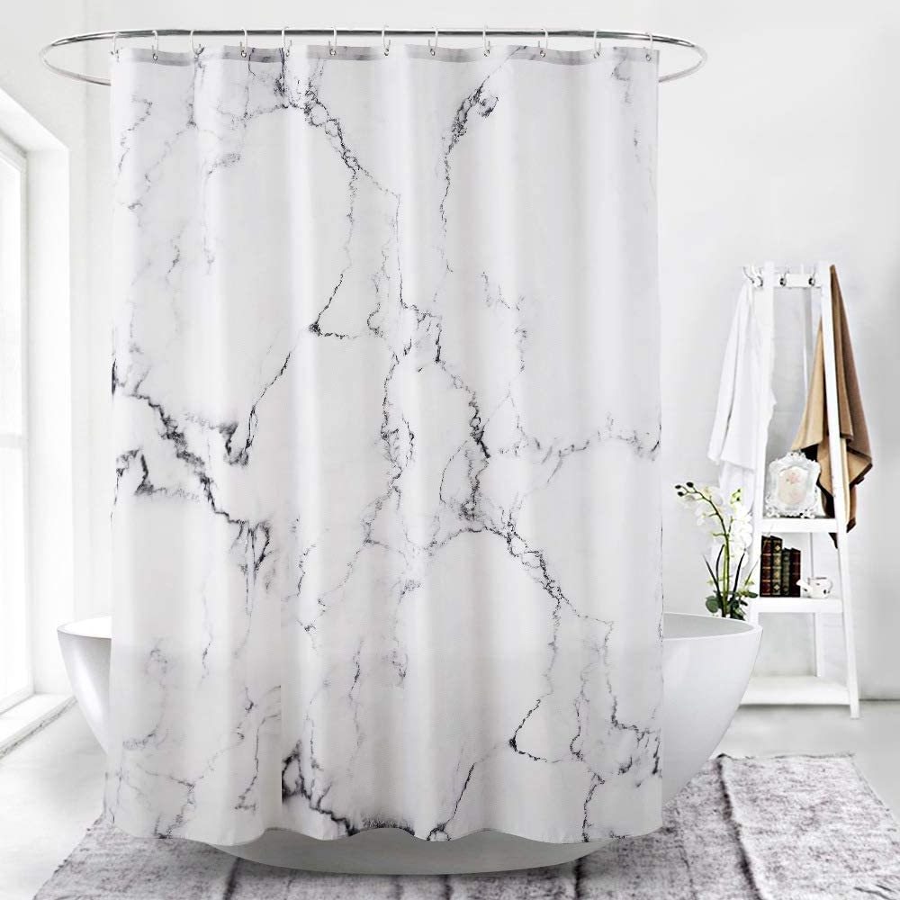 Unique 3D Printing Water Proof African Shower Curtains Set Marble Bathroom Shower Curtain Extra Long 72x96 Inches