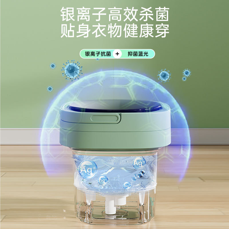 Mini small other laundry electricity free portable folding washing machine with spin dryer