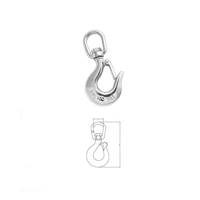 stainless steel swivel eye hook with latch