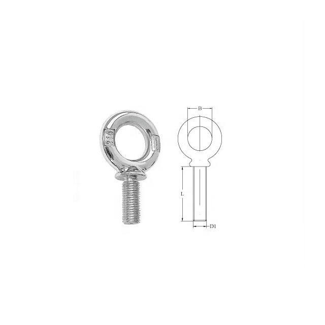 stainless steel machinery eye bolt U.S. type precision cast