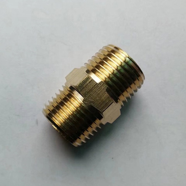 brass double male threaded fitting gas hose fittings