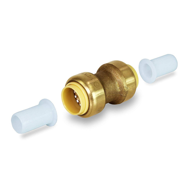 pipe fitting accessories straight coupling brass sharkbites