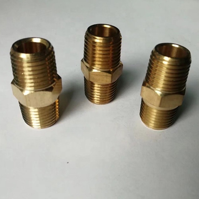 brass double male threaded fitting gas hose fittings