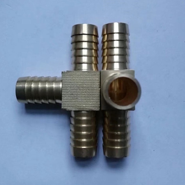 16mm Thread Gas Fuel Water Hose Barb Tee Brass Pipe 3 WAY T Fitting