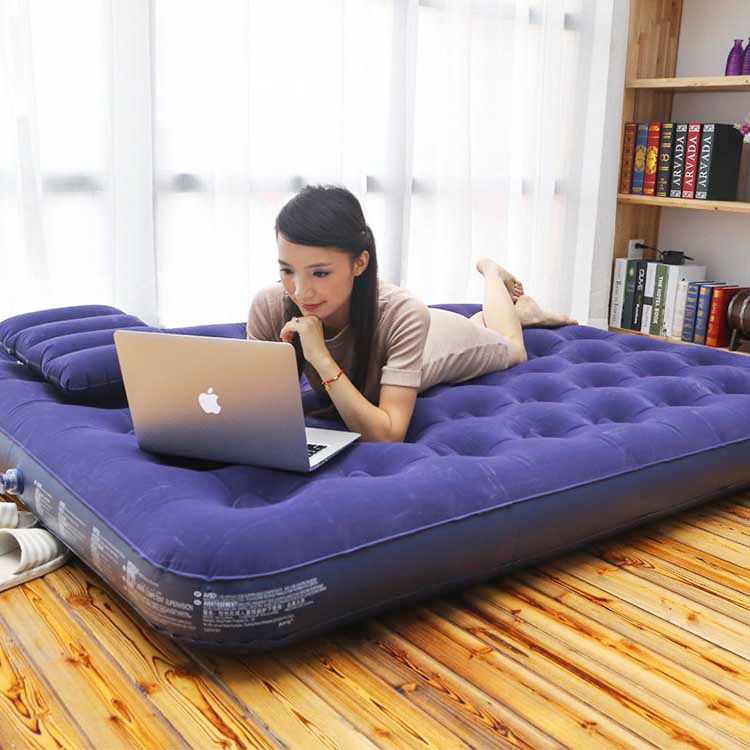 Portable Home Furniture Flocked Pvc AirBed Inflatable air bed Mattress