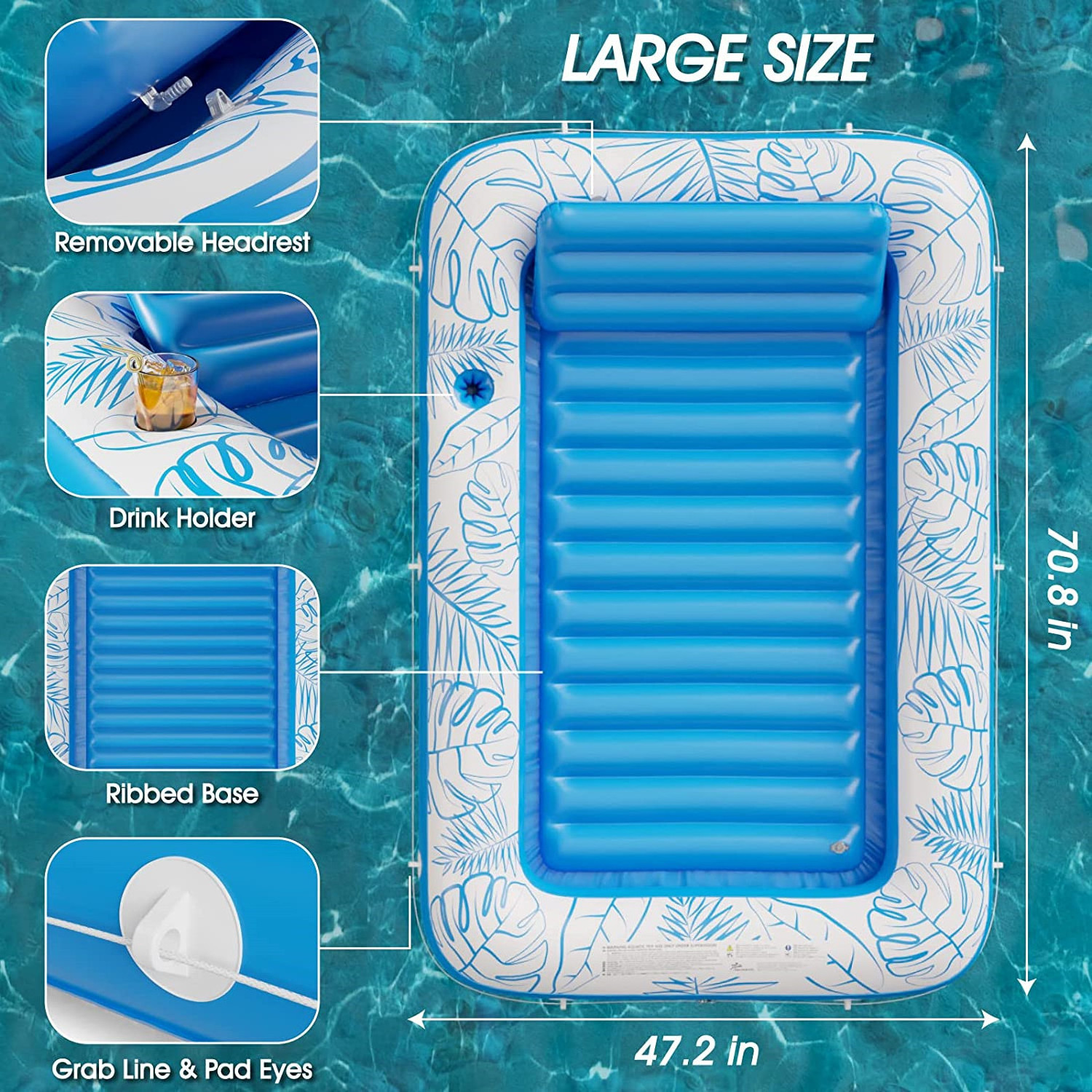 manufacture factory customizable PVC pool lounger float tanning ledge pool lounger pool floats for adults inflatable