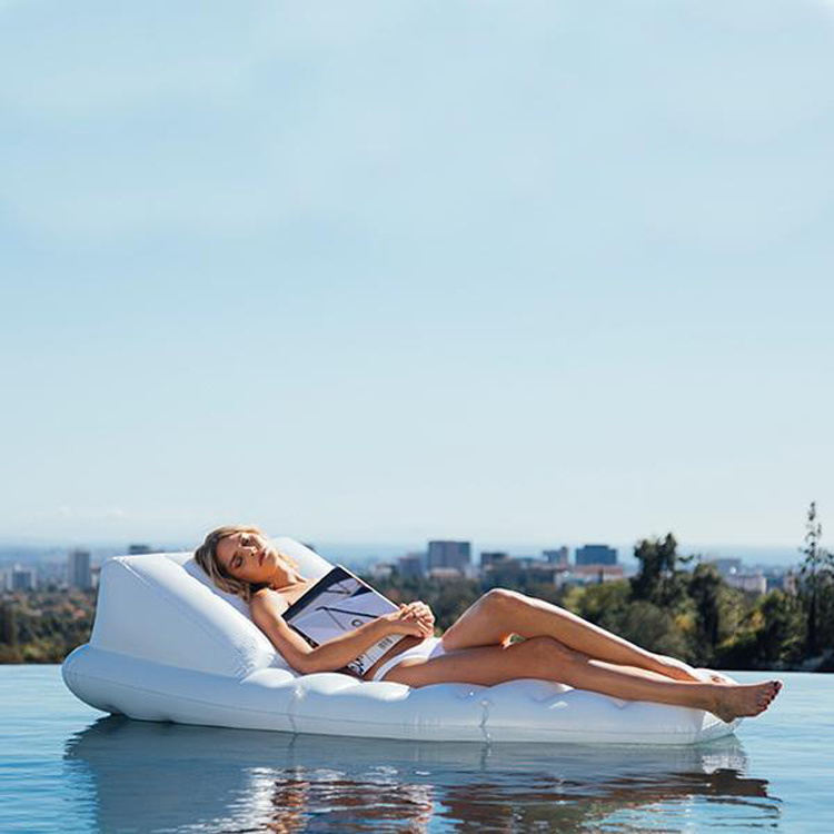 OEM PVC water pool float inflatable swimming lounge chair