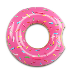 Wholesale Pvc Swimming Pool Float Ring Inflatable Donut Swimming Ring For Adult