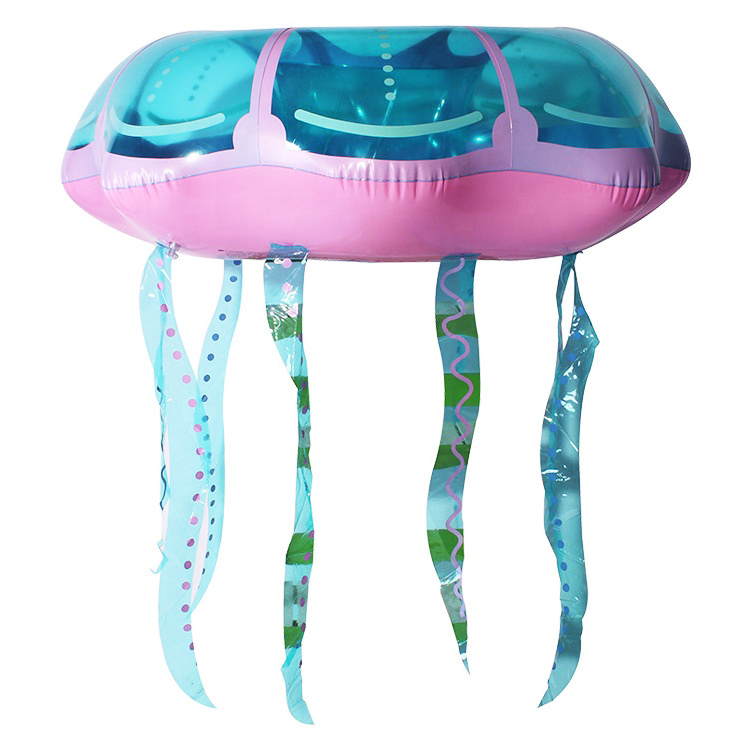 EN-71PVC Newest  pool float inflatable Jellyfish adult swimming ring