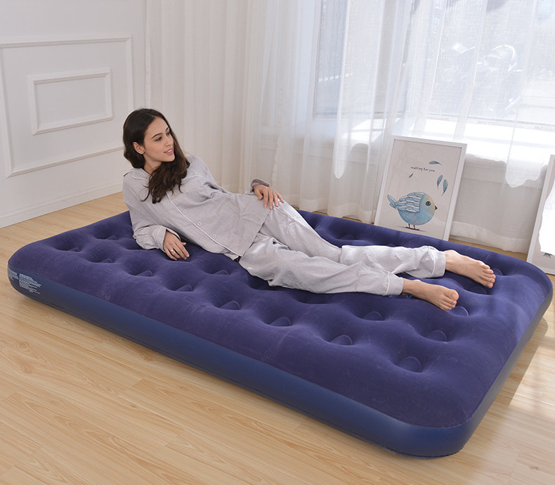 Portable Home Furniture Flocked Pvc AirBed Inflatable air bed Mattress