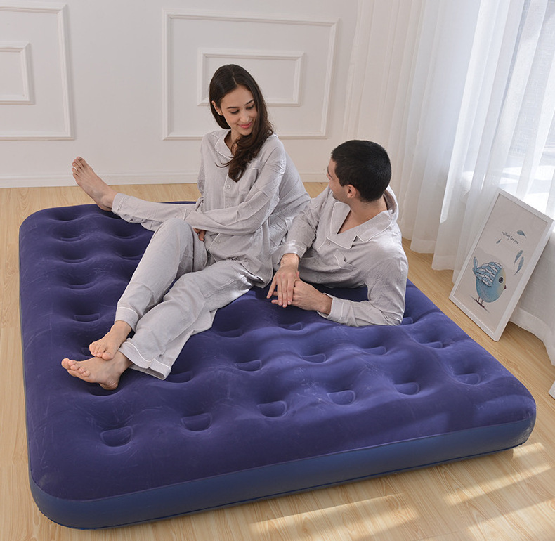 Portable Home Furniture Flocked Pvc AirBed Inflatable air bed Mattress