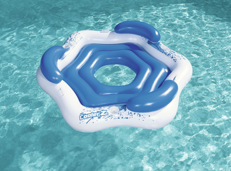 wholesale cheap price factory directly sale unicorn yacht pool floats for adults inflatable island floating lounge raft set