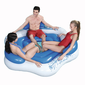 wholesale cheap price factory directly sale unicorn yacht pool floats for adults inflatable island floating lounge raft set