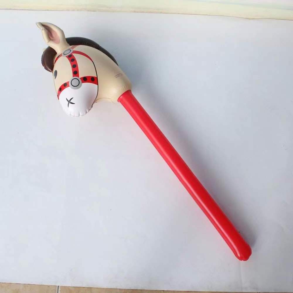 children Inflatable horsehead stick toy for kids