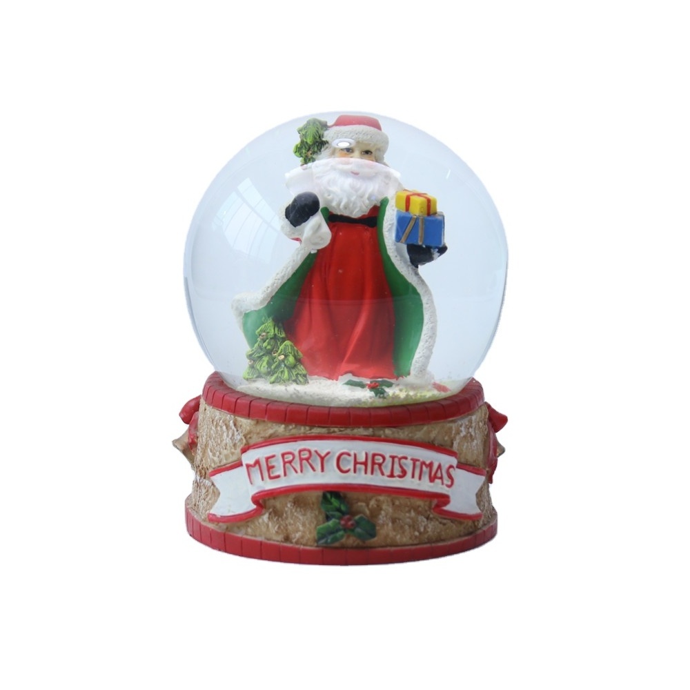 Christmas Gifts Resin Snowglobe Custom Glass Music Snowball Water Ball