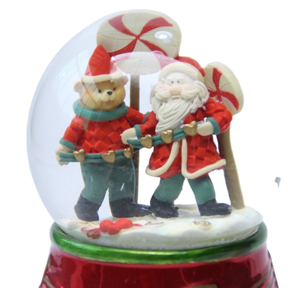 Kids Gifts Custom Made Electric Christmas Snow Globe Glass With Music Water Ball Souvenir GIfts