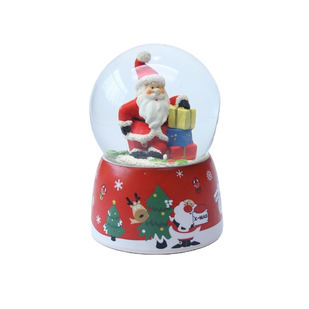 Christmas Gifts Resin Snowglobe Custom Glass Music Snowball Water Ball