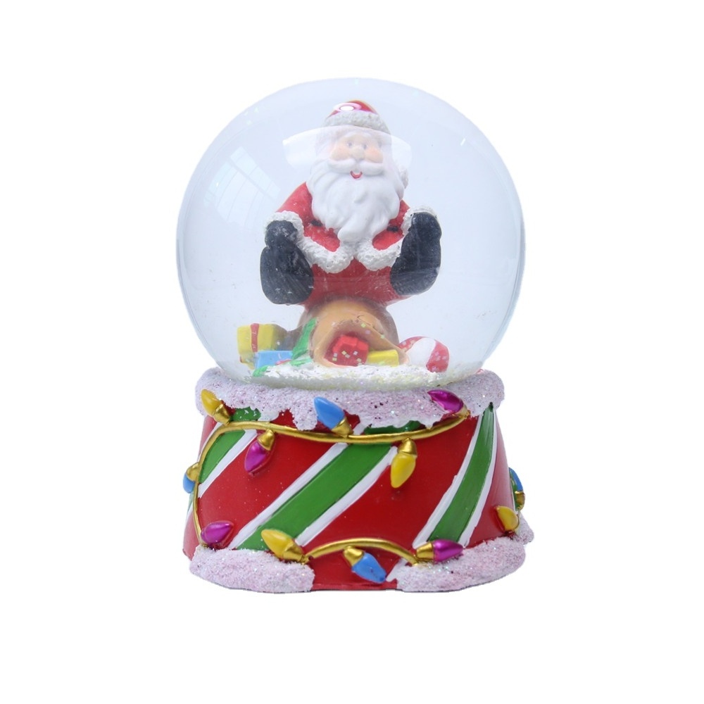 Kids Gifts Custom Made Electric Christmas Snow Globe Glass With Music Water Ball Souvenir GIfts