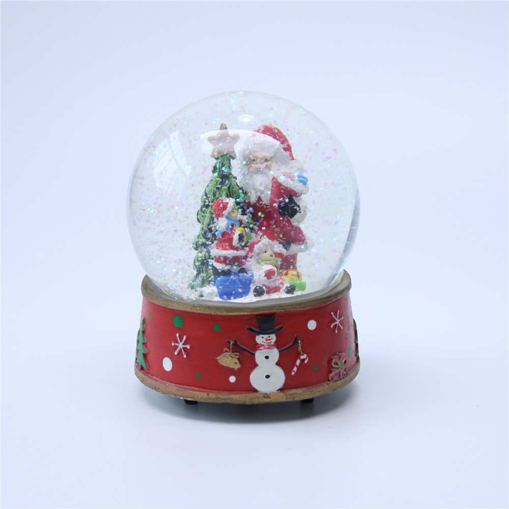 Custom Design Resin Glass Snow Globe Kit, Resin Base, Musical Water Ball With Snowflake Holiday Gifts