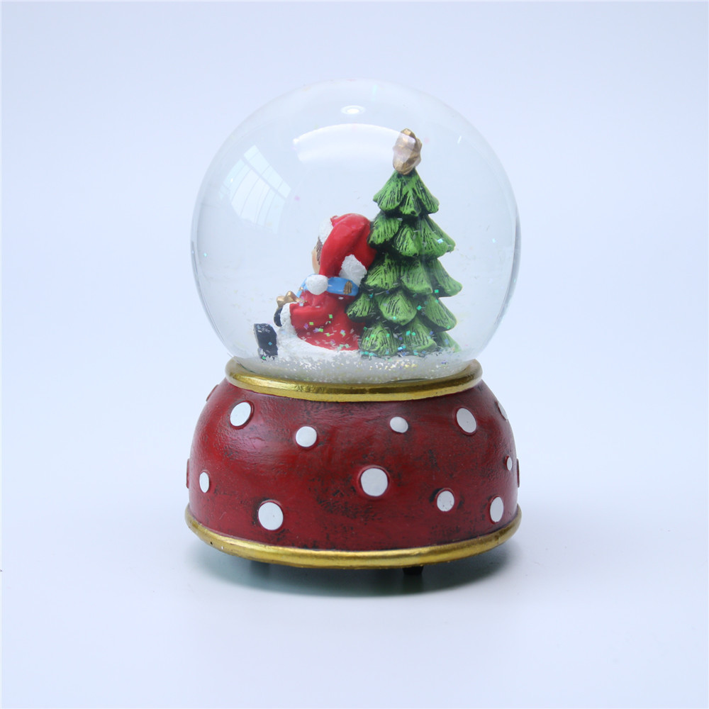 Custom Design Resin Glass Snow Globe Kit, Resin Base, Musical Water Ball With Snowflake Holiday Gifts