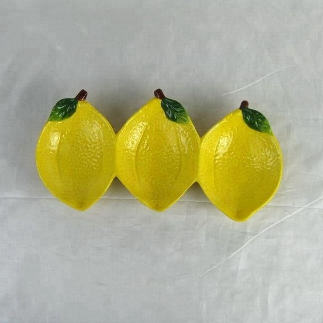 Custom handmade ceramic decorative lemon salt and pepper shaker