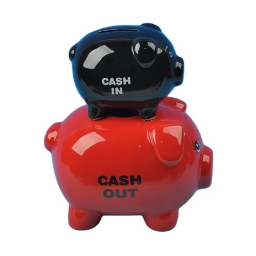 Cute ceramic piggy money bank for adult