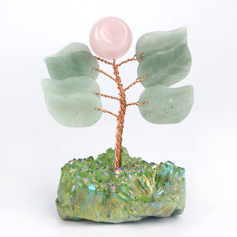 Wholesale high quality crystal apple tree feng shui tree of life healing stones crystal trees