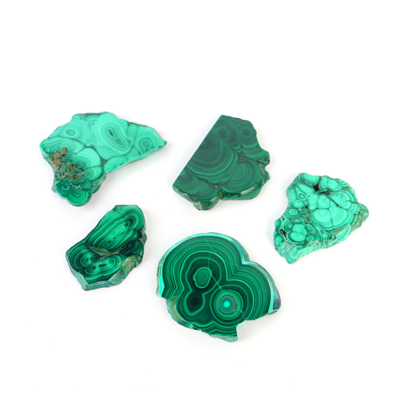 Wholesale Polished Malachite Slices - Natural Green Polished Malachite Crystal Slice