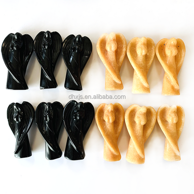 Bulk healing lucky natural crystal carving special craft crystal angel for decoration