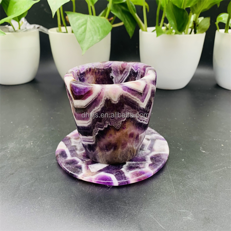 hot selling natural dream amethyst water tea cup crystal quartz cup for gift