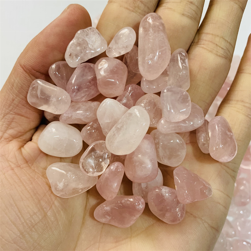 Wholesale natural crystal chips healing crystal gemstone pink rose quartz chip for decoration