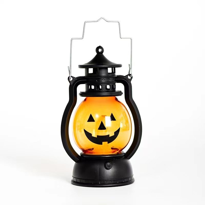 Wholesale Halloween pumpkin lantern DIY jack-o '-lantern contains white crystal point Festive atmosphere hand lights