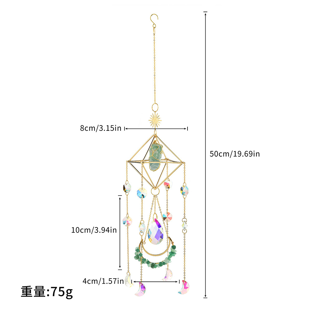 Natural Crystal Handmade Hanging Sun Catcher Crystal Sun Catchers Hanging Suncatche Prism Rainbowmaker  DIY