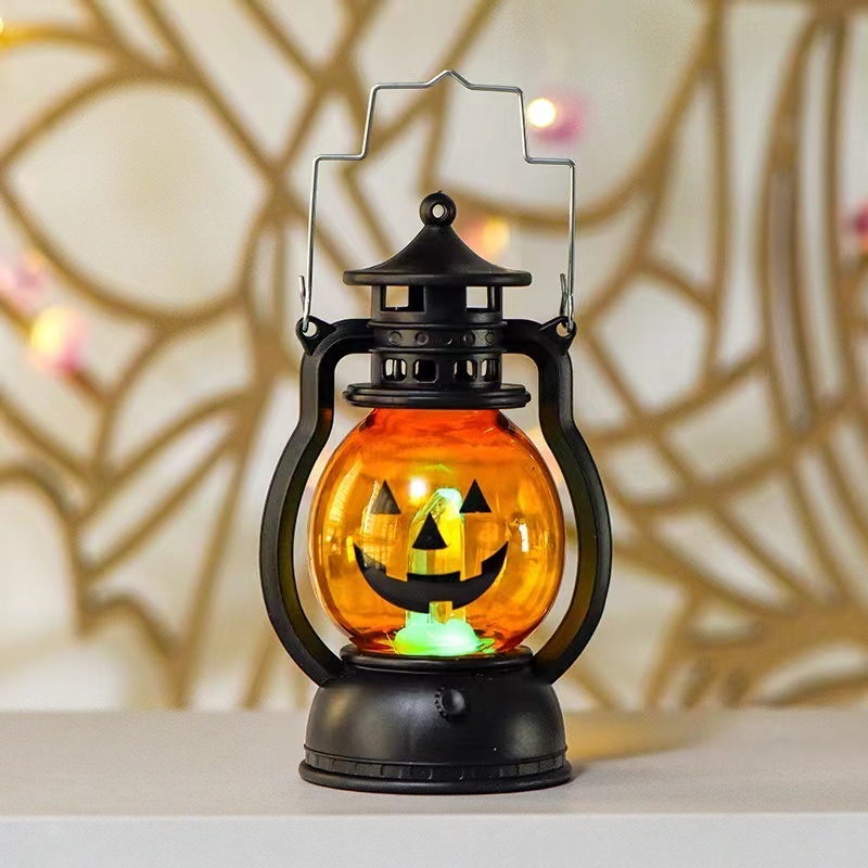 Wholesale Halloween pumpkin lantern DIY jack-o '-lantern contains white crystal point Festive atmosphere hand lights